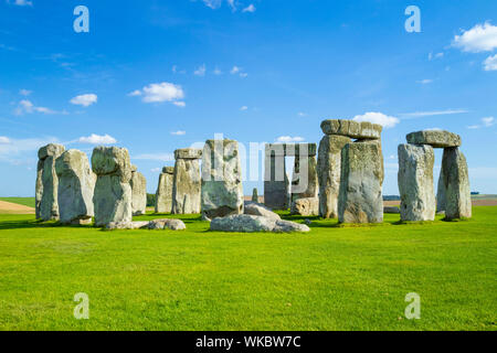 Stonehenge il cerchio di pietre di Stonehenge vicino a Amesbury Wiltshire, Inghilterra UK GB Europa Foto Stock