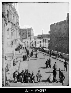 Gerusalemme (El-Kouds). David Street, la principale arteria della città vecchia Foto Stock