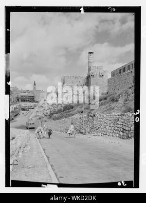 Gerusalemme (El-Kouds), approccio alla città. Cittadella di Sion Foto Stock