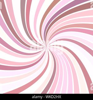 Ipnotico rosa striato astratto vortice a spirale background design - illustrazione vettoriale con raggi di curva Illustrazione Vettoriale