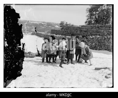 Gerusalemme nella neve. 1921 Foto Stock