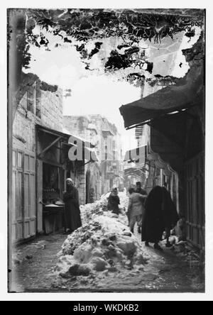 Gerusalemme nella neve. 1921 Foto Stock