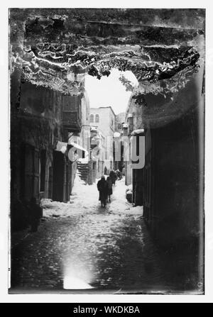 Gerusalemme nella neve. 1921 Foto Stock