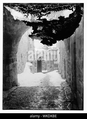 Gerusalemme nella neve. 1921 Foto Stock