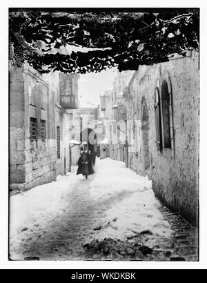 Gerusalemme nella neve. 1921 Foto Stock