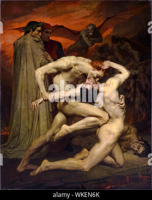 William-Adolphe Bouguereau, pittura, Dante e Virgil in Inferno, 1850 Foto Stock