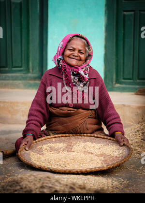 Il Nepal arte ritratti Foto Stock