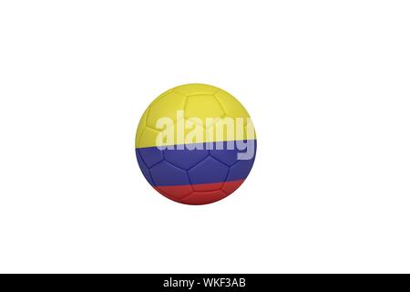 Il calcio in Colombia di colori su sfondo bianco Foto Stock