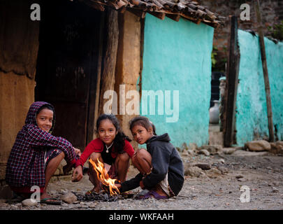 Il Nepal arte ritratti Foto Stock