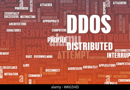 DDOS Distributed Denial of Service attack Alert Foto Stock