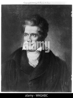 John Caldwell Calhoun, 1782-1850, testa e spalle ritratto, rivolto verso sinistra Foto Stock