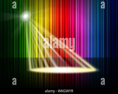Spettro di significato di Spotlight Color Swatch e Multicolor Foto Stock