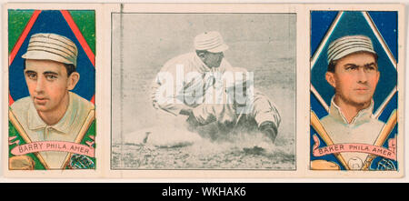 John J. Barry/Frank Baker, Philadelphia Atletica Baseball ritratto della scheda Foto Stock