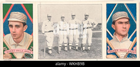 John J. Barry/Frank Baker, Philadelphia Atletica Baseball ritratto della scheda Foto Stock