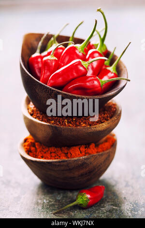 peperoni di peperoncino rosso Foto Stock