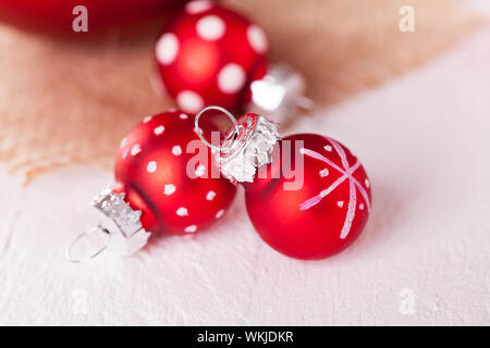 A tema rosso sfondo di Natale Foto Stock