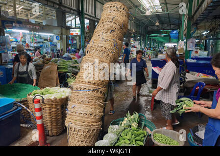 Pak Khlong Talat mercato a Bangkok, in Thailandia Foto Stock