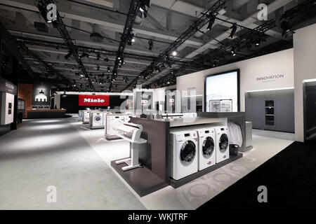 Berlino, Germania. 04 Sep, 2019. Miele la conferenza stampa al IFA di Berlino. (Foto di Beata Siewicz/Pacific Stampa) Credito: Pacific Press Agency/Alamy Live News Foto Stock