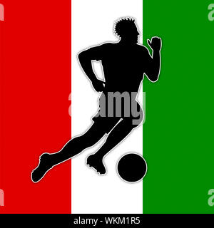 Ungheria Soccer in rappresentanza di bandiera nazionale e ungherese Foto Stock