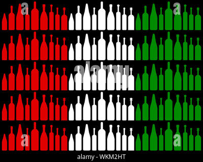 Drink di bandiera che rappresenta una degustazione di vino e Brasserie Foto Stock