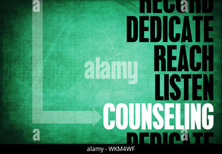 Counseling principi fondamentali come un concetto astratto Foto Stock