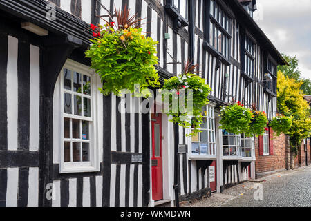 Ledbury uffici del consiglio della città. La struttura di legno edifici del periodo lungo Church Lane, Ledbury, Herefordshire, Inghilterra Foto Stock