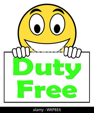 In franchigia di dazio sul segno indicante Tax Free acquisti Foto Stock