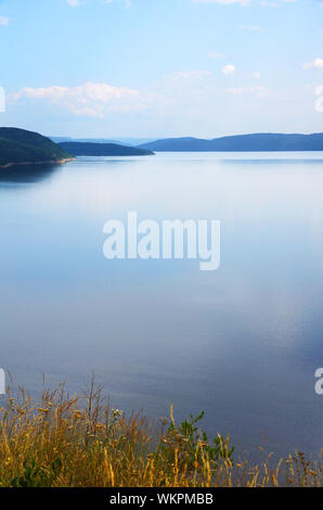 Alta vista del fiordo di Saguenay Fjord, Quebec, Canada Foto Stock