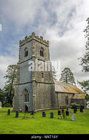 St Bridgets chiesa di St Brides Wentlooge sui livelli di Gwent nel Galles del Sud Foto Stock