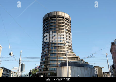 Una vista della Banca dei regolamenti internazionali di Basilea, Svizzera Foto Stock