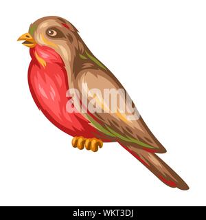 Illustrazione di bullfinch bird. Illustrazione Vettoriale