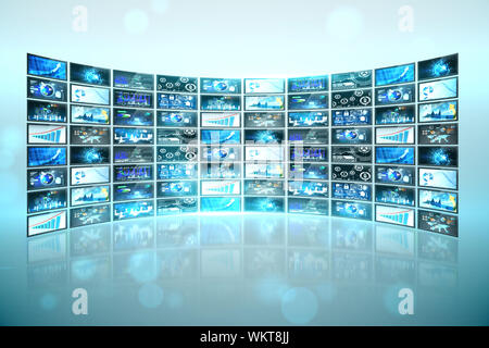 Generati digitalmente la schermata che mostra il collage di immagini aziendali Foto Stock