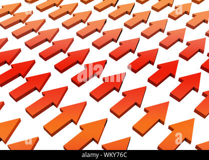 Orange Abstract crescita e progresso Foto Stock