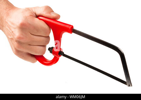 Handsaw isolati su sfondo bianco Foto Stock