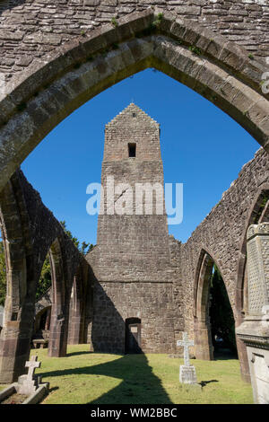 Muthill vecchia chiesa e torre, Muthill, Perthshire, Scotland, Regno Unito Foto Stock
