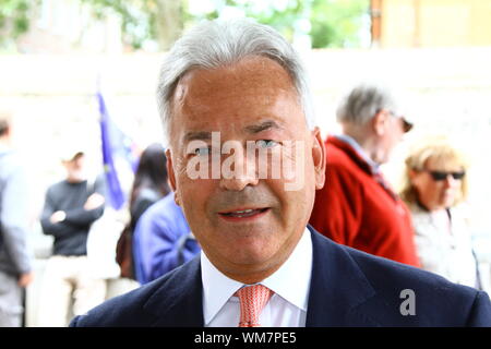 SIR ALAN DUNCAN MP AL COLLEGE GREEN, WESTMINSTER 3 SETTEMBRE 2019. PARTITO CONSERVATORE MPS. POLITICA. POLITICI. POLITICI BRITANNICI. ALAN DUNCAN MP. Pagina del portfolio Russell Moore. Foto Stock