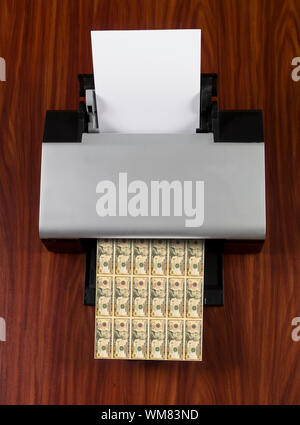 Stampante fare soldi Foto Stock