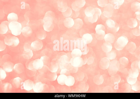 Abstract sfondo in colore di corallo. Shiny glitter bokeh di fondo. Foto Stock