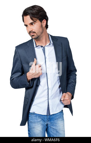 Considerato grave giovane uomo Foto Stock