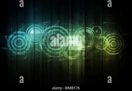 Tecnologia astratta con dati interconnessi come arte Foto Stock