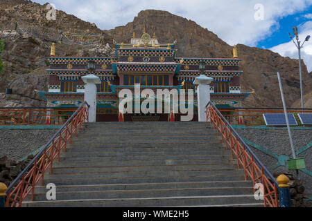 Sakya Tenggyu Monastero a Kaza città in Spiti Valley,Himachal Pradesh, India Foto Stock