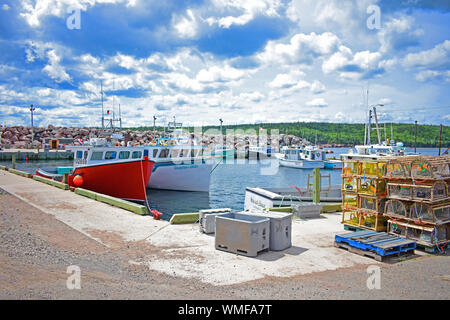 Porto di pesca in Nova Scotia, Canada. Foto Stock