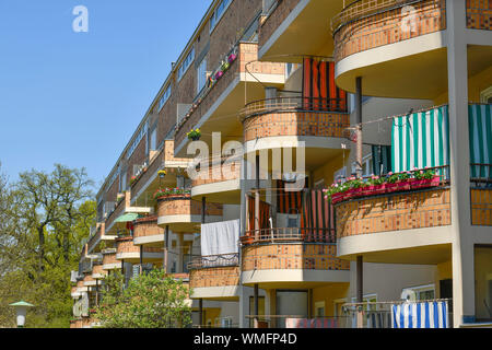 Wohnbauten von Hugo Haering, Goebelstrasse, Grosssiedlung Siemensstadt, Spandau, Berlino, Deutschland, Hugo Häring Foto Stock