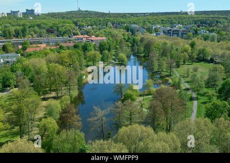 Suedparkteich, Wilhelmstadt, Spandau, Berlino, Deutschland, Südparkteich Foto Stock