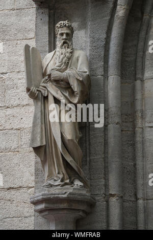 - La figura, la chiesa cattolica di San Giovanni Battista, Bad Mergentheim, valle Tauber, tauber-Franconia, BADEN-WUERTTEMBERG, Heilbronn-Franconia, Germania Foto Stock