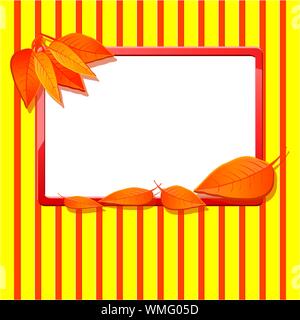 Autunno sfondo con foglie, illustrazione vettoriale Illustrazione Vettoriale