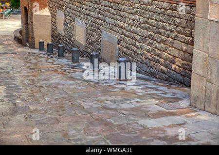 Old town street e pavimento Foto Stock