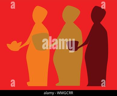 Tre uomini saggi Illustrazione Vettoriale