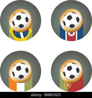 2010 Coppa del Mondo in Sudafrica Gruppo G Illustrazione Vettoriale