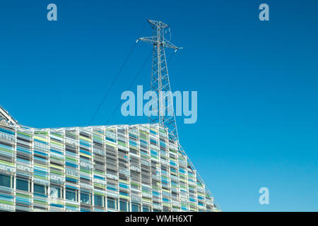 Kotka, Finlandia - 28 August 2019: vista del centro marittimo Vellamo. Foto Stock